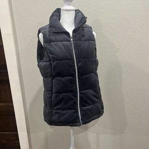 Zeroxposur Vest Women Medium Quilted Gray Super Soft Comfortable